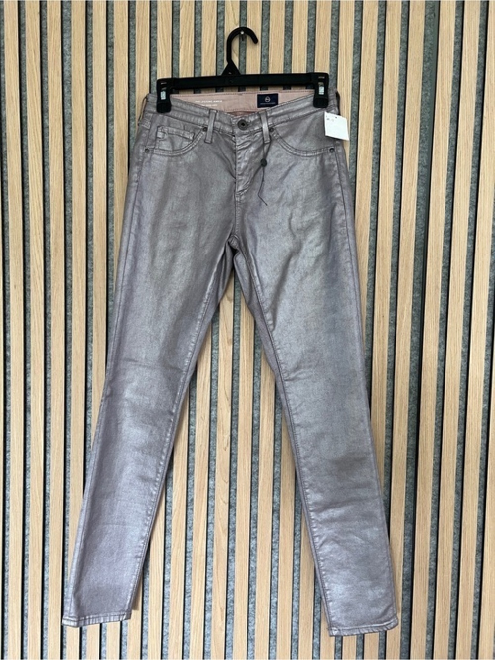 AG Super Skinny Ankle Metalic Coated Leggings - 26